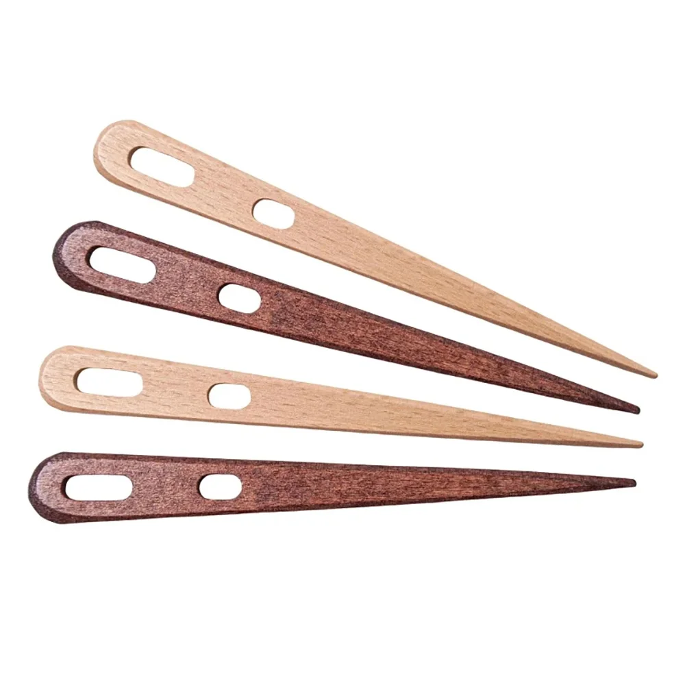 Wooden Large Two-Eyed Sewing Needles Set 3 Wooden Large Two-Eyed Sewing Needles Set - Image 3