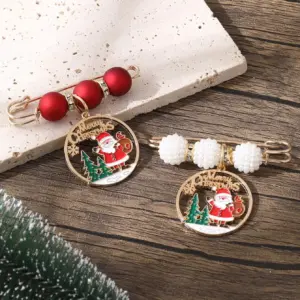 Festive Santa Brooch with Beads and Rhinestones 13 Sc76e24e980d04e52ab3c53e45ad86f10b