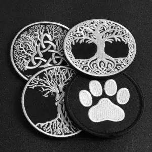 Tree of Life Round Emblem Iron-On Patch