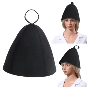Black Felt Sauna Hat 25x23cm 11 Sc7f53038062444eab091337cf38c33a07