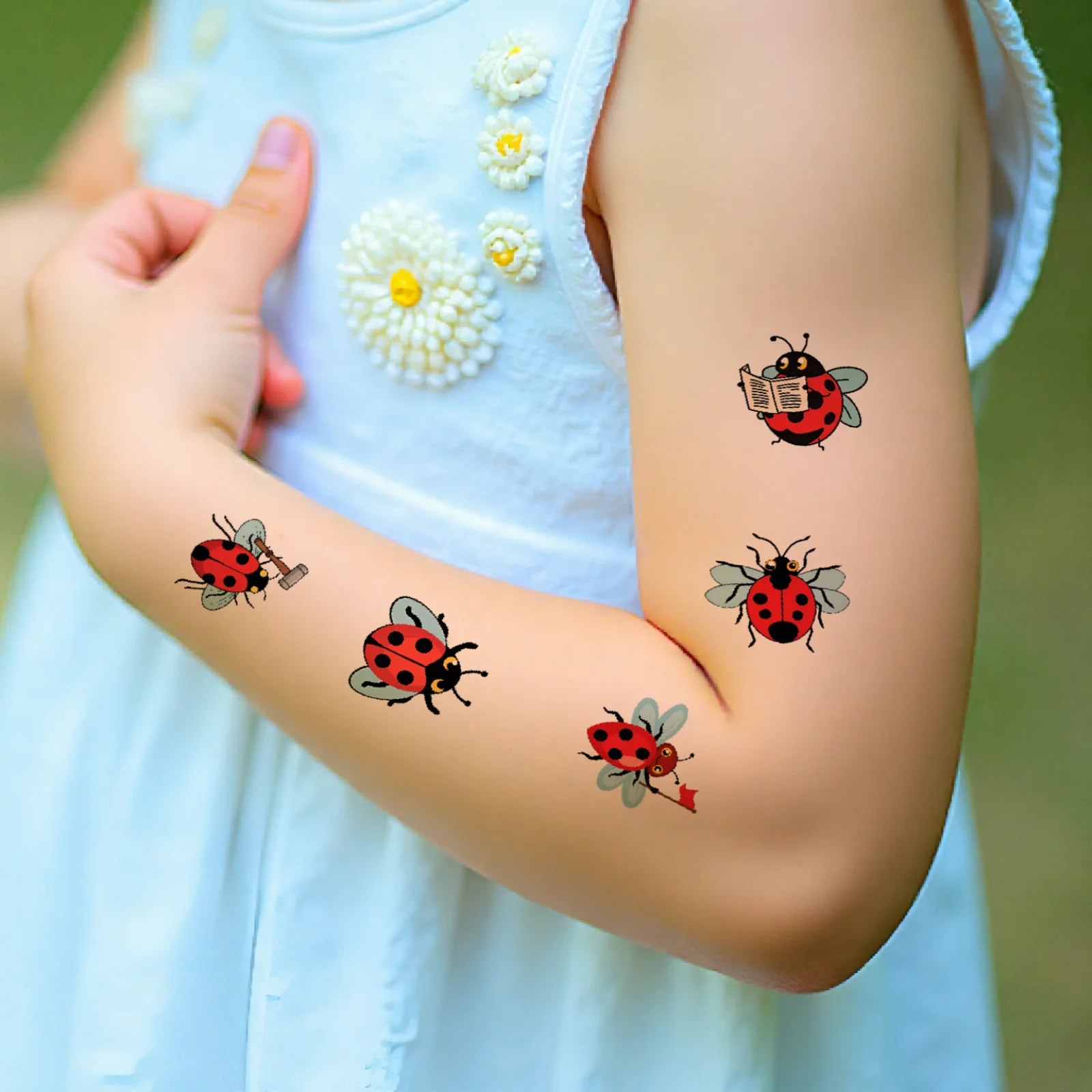 Vibrant Ladybug Temporary Tattoos (Set of 54) 5 Vibrant Ladybug Temporary Tattoos (Set of 54) - Image 5