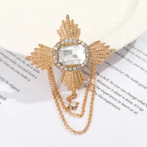 Vintage Gold Wing Brooch with Crystal Star 11 Sc814ab7819be4a269ad4def99f393c52a