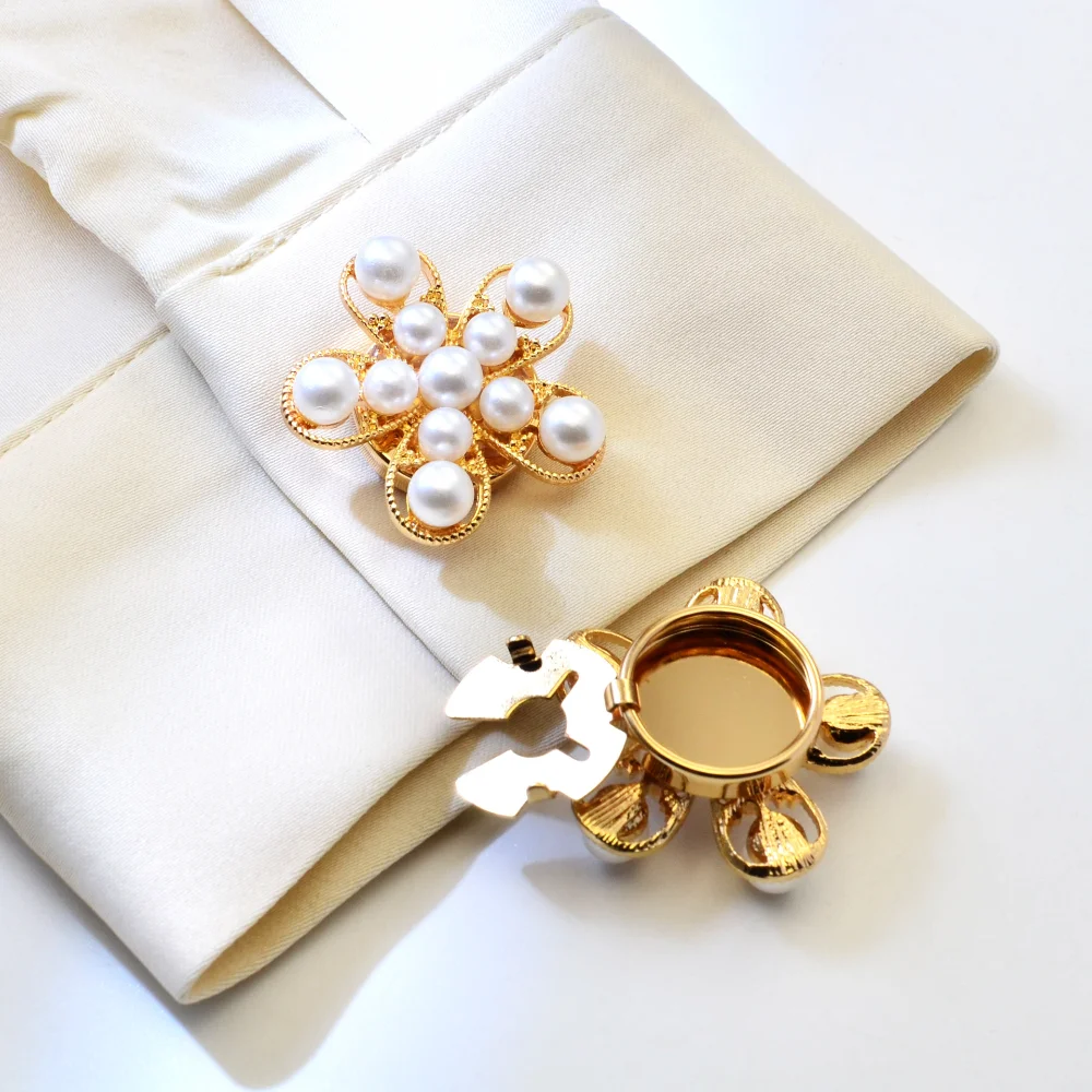 Vintage Pearl Rhinestone Flower Button for Jackets 5 Vintage Pearl Rhinestone Flower Button for Jackets - Image 5