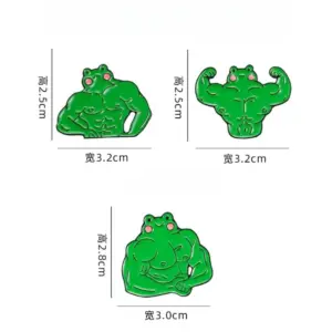 Vibrant Green Muscle Frog Brooch Set for Adults 7 Sc842427bbf3c4135a4d1575365b177b4P