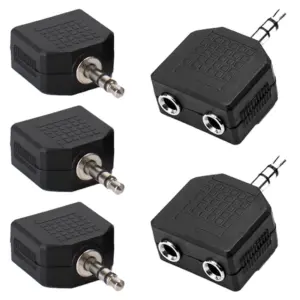 10-Pack 3.5mm Stereo Y-Splitter Adapters 7 Sc86b784350684384a13d9e76b9c72b57r
