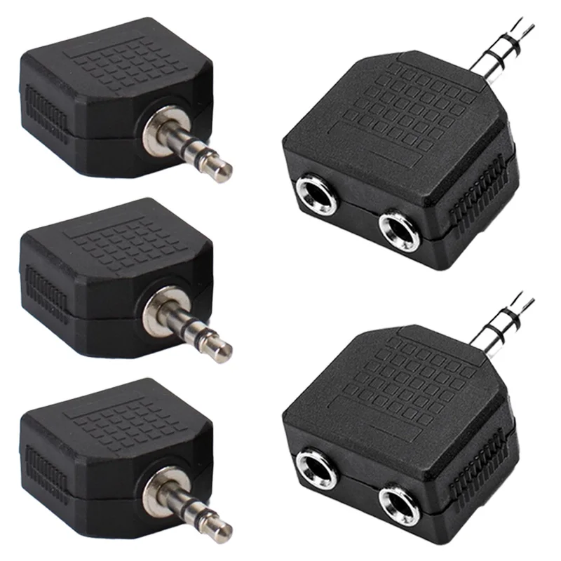 10-Pack 3.5mm Stereo Y-Splitter Adapters 2 10-Pack 3.5mm Stereo Y-Splitter Adapters - Image 2