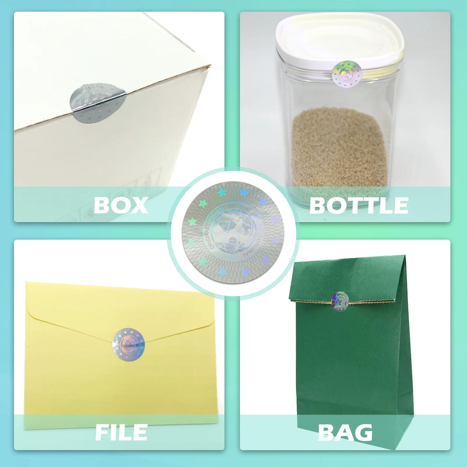 High-Security Iridescent Tamper-Proof Sticker Set 5 High-Security Iridescent Tamper-Proof Sticker Set - Image 5