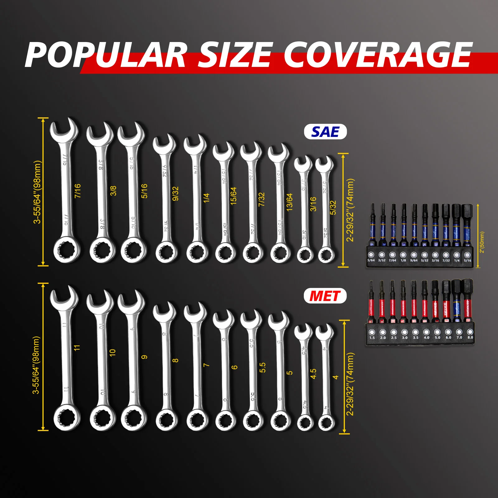 Precision Mini Wrench and Hex Bit Set 2 Precision Mini Wrench and Hex Bit Set - Image 2