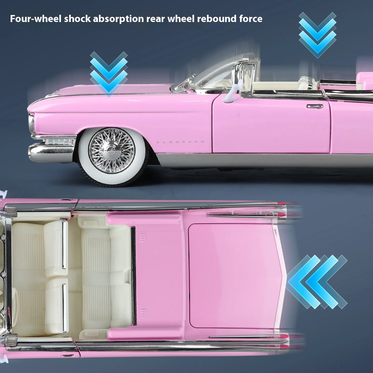 1959 Cadillac Eldorado Diecast Model in Pink 5 1959 Cadillac Eldorado Diecast Model in Pink - Image 5