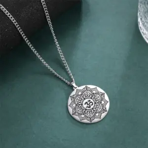 Stainless Steel Gold-Tone Pendant Necklace 19 Sc8c188cbb7644badb99246f22308f034r