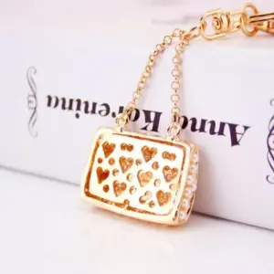 Gold Miniature Handbag Keychain with Faux Pearls 9 Sc8eeda24db4246cba1cc9994ad2d129fu