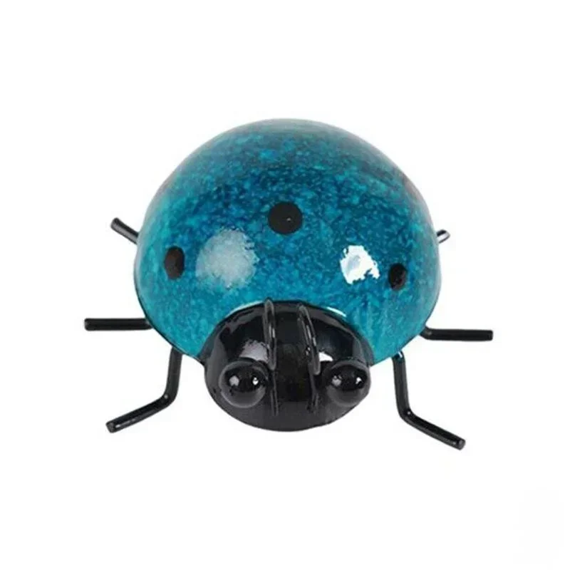 Colorful Metal Ladybug Garden Sculptures Set 10 Colorful Metal Ladybug Garden Sculptures Set - Image 10