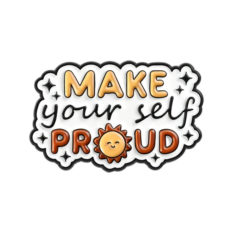 Motivational Unisex Alloy Brooch in Pastel Colors 9 Motivational Unisex Alloy Brooch in Pastel Colors - Image 9