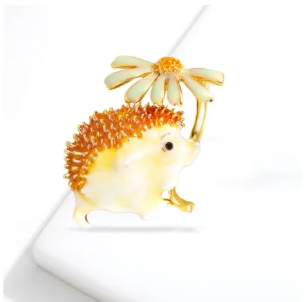 Whimsical Chamomile Hedgehog Brooch 9 Whimsical Chamomile Hedgehog Brooch - Image 9