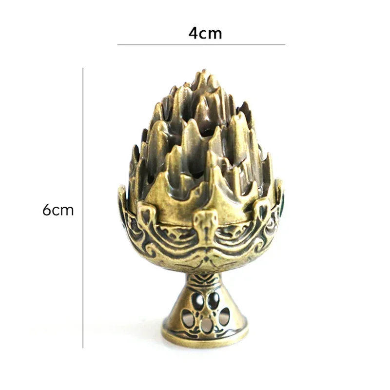 Vintage Alloy Incense Burner 6x4cm 2 Vintage Alloy Incense Burner 6x4cm - Image 2