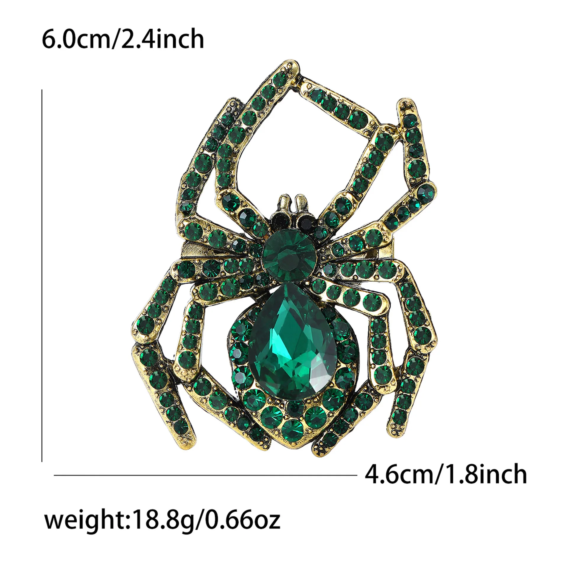 Unisex Spider Brooch Model XZ7413 with Gemstone 9 Unisex Spider Brooch Model XZ7413 with Gemstone - Image 9