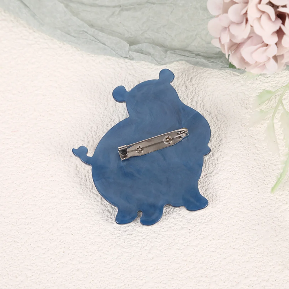 Acrylic Hippopotamus Brooch 43mm 4 Acrylic Hippopotamus Brooch 43mm - Image 4