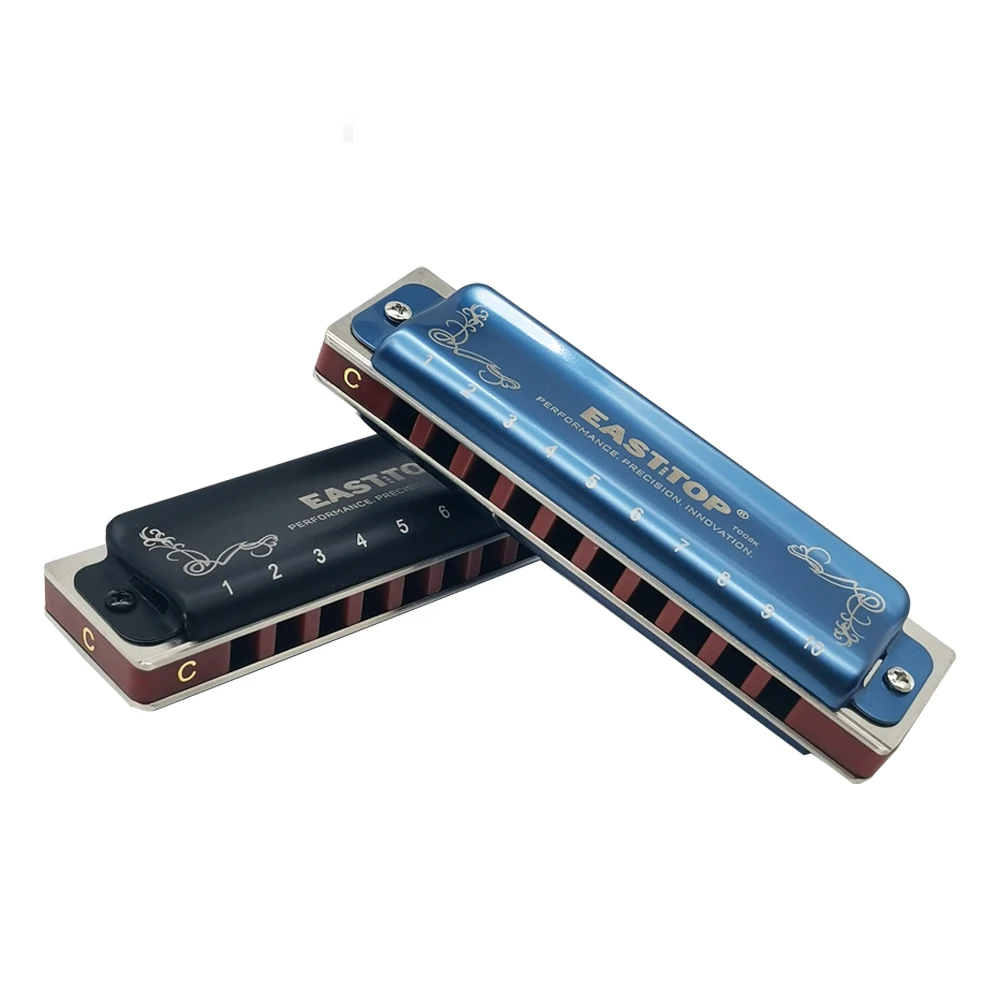 Black and Blue Easttop 008K Harmonica 5 Black and Blue Easttop 008K Harmonica - Image 5