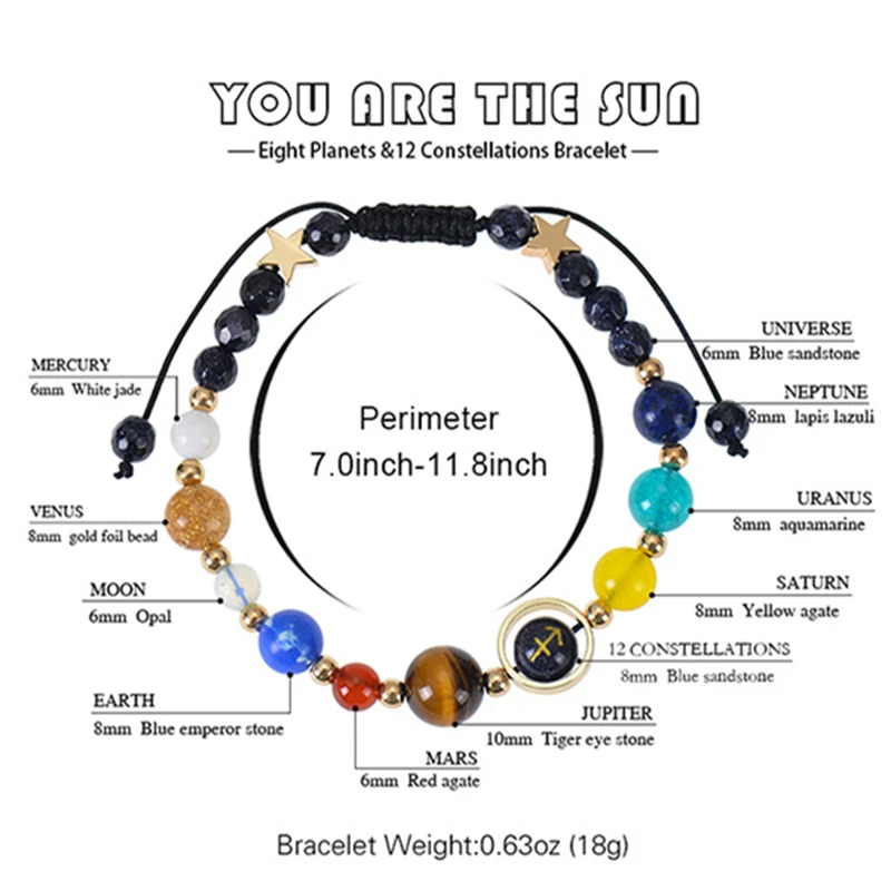 Celestial Beaded Bracelet with Natural Stones 2 Celestial Beaded Bracelet with Natural Stones - Image 2