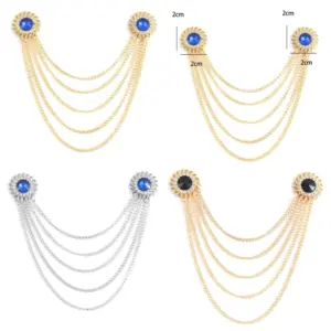 Vintage Multi-layer Chain Brooch in Gold Tone 6 Sca57fc79eb45478d8a9d3d3d79fc132ck