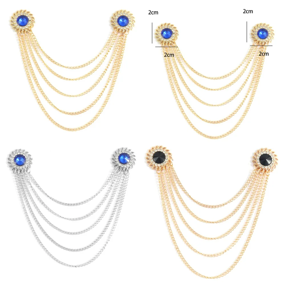 Vintage Multi-layer Chain Brooch in Gold Tone 2 Vintage Multi-layer Chain Brooch in Gold Tone - Image 2