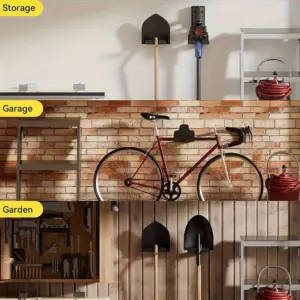 Wall-Mounted Garden Tool Organizer with Steel Capture 12 Scaff2e2008d7448e8853513e9f7850e9g