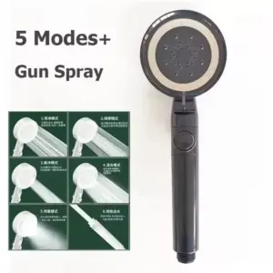 32cm Black High-Pressure Rain Shower Head 16 Scb63192b6ae24531a12d66bb0906f316z