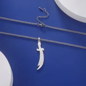 Stainless Steel Islamic Pendant Necklace Gold/Silver 11 Scbbd77f3d41f4cf6af561f20b309c49ar