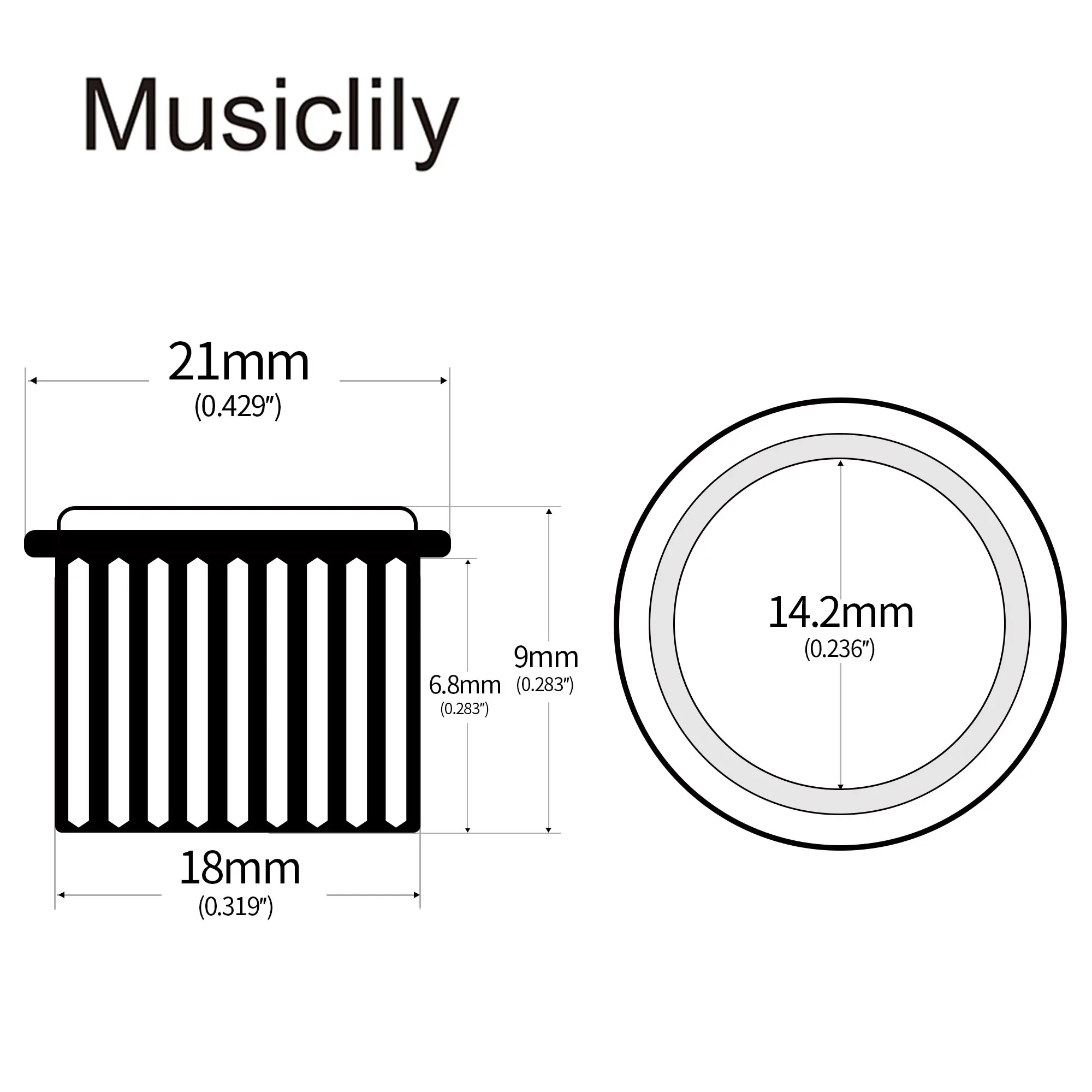 Bass Tuner Bushings Set for Electric Bass 2 Bass Tuner Bushings Set for Electric Bass - Image 2