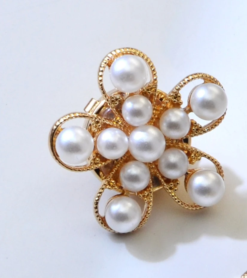 Vintage Pearl Rhinestone Flower Button for Jackets 7 Vintage Pearl Rhinestone Flower Button for Jackets - Image 7