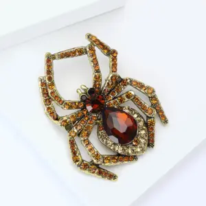 Unisex Spider Brooch Model XZ7413 with Gemstone 13 Scc9510b0e1c2471f94165aae21643e6cd