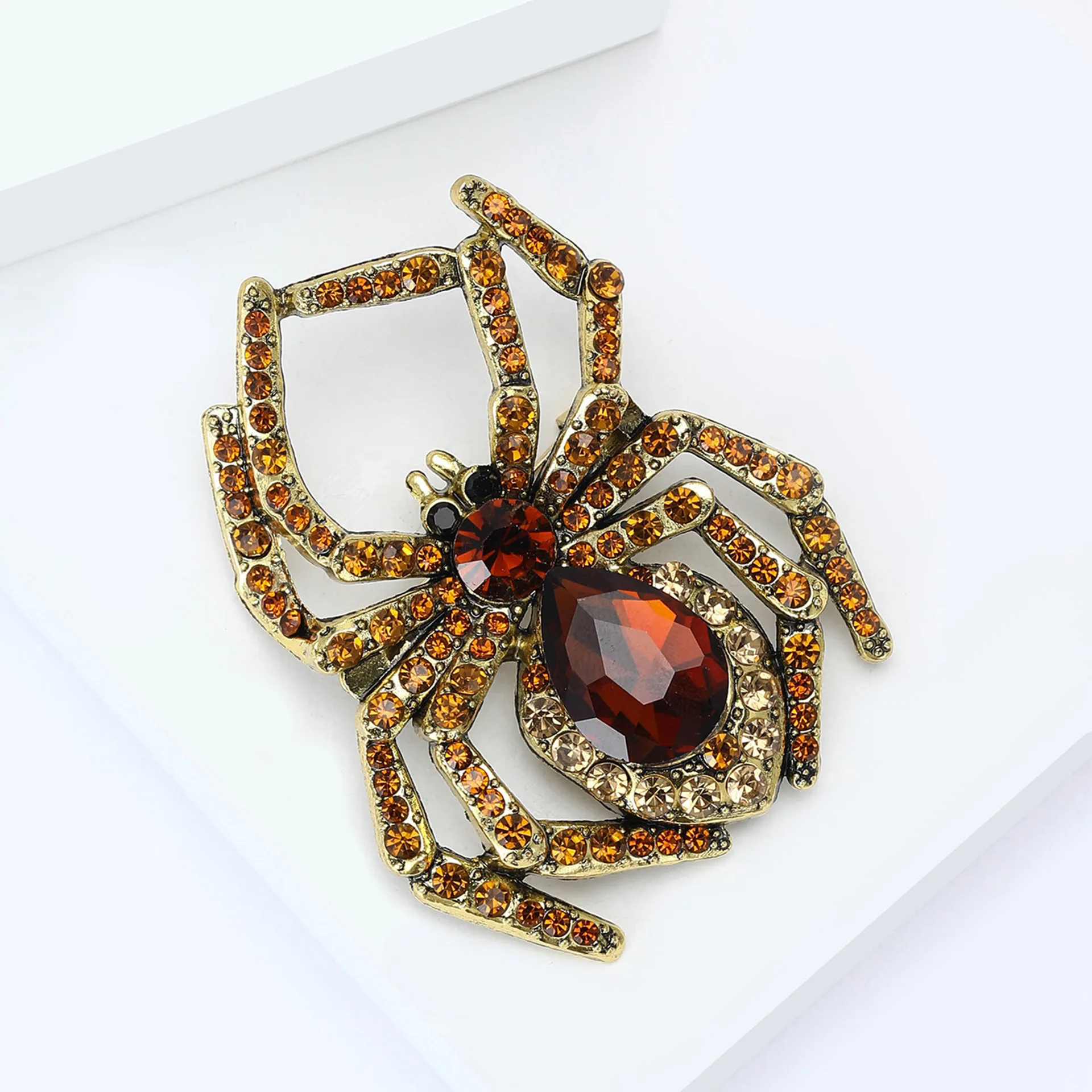 Unisex Spider Brooch Model XZ7413 with Gemstone 4 Unisex Spider Brooch Model XZ7413 with Gemstone - Image 4