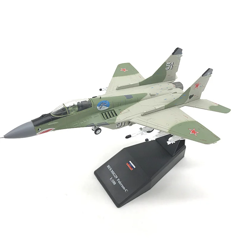 1/100 Scale Diecast MIG-29 Fulcrum C Fighter Jet 3 1/100 Scale Diecast MIG-29 Fulcrum C Fighter Jet - Image 3