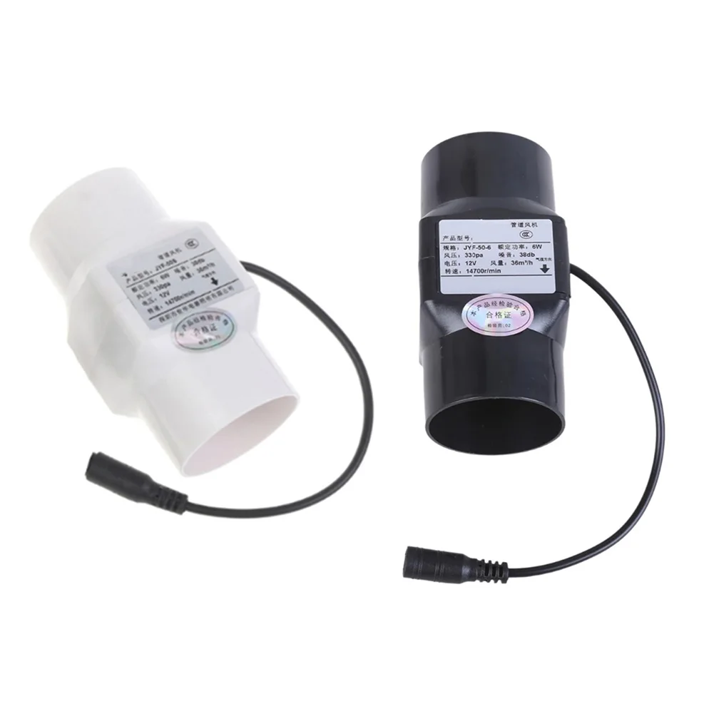 Black Inline Duct Fan 88m³/h for Ventilation 2 Black Inline Duct Fan 88m³/h for Ventilation - Image 2