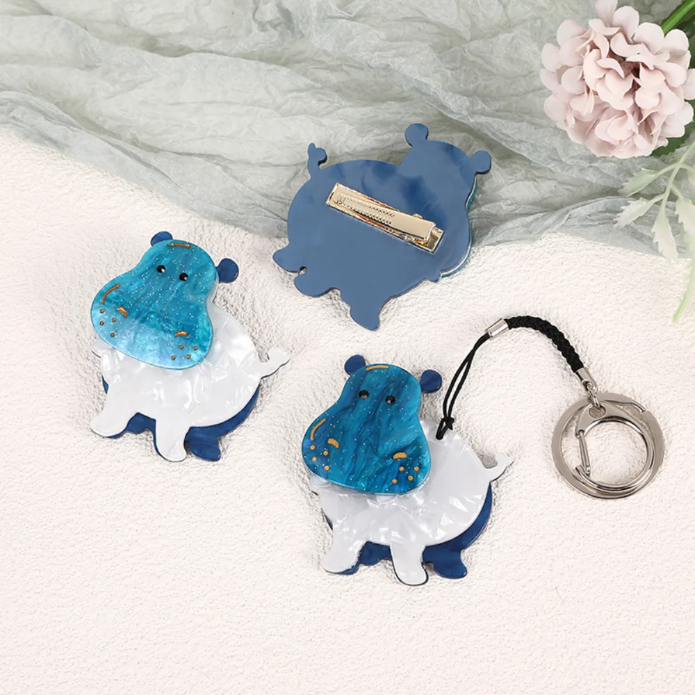 Acrylic Hippopotamus Brooch 43mm 3 Acrylic Hippopotamus Brooch 43mm - Image 3
