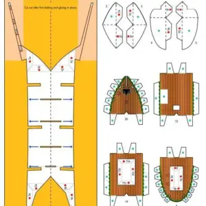 3D Nautical Paper Craft Sailing Ship Model 7 Scd98f502a0644161872e65f5999e6a31m