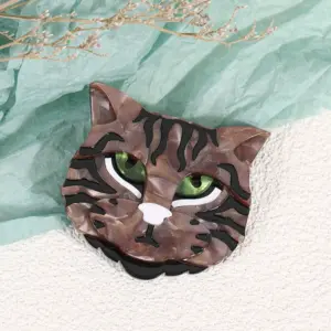 Green-Eyed Cat Brooch Acrylic Accessory 9 Scdc39e6cdc95407ba4742c89d81db7a5D