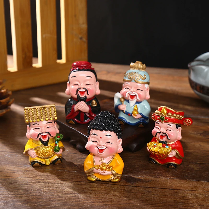Vibrant Resin Fortune Gods Decorative Figurine 2 Vibrant Resin Fortune Gods Decorative Figurine - Image 2