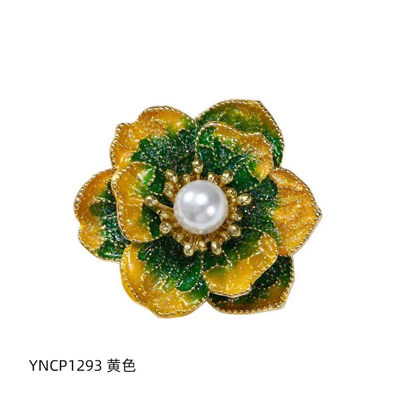 Elegant Enamel Peony Flower Brooch for Women 8 Elegant Enamel Peony Flower Brooch for Women - Image 8