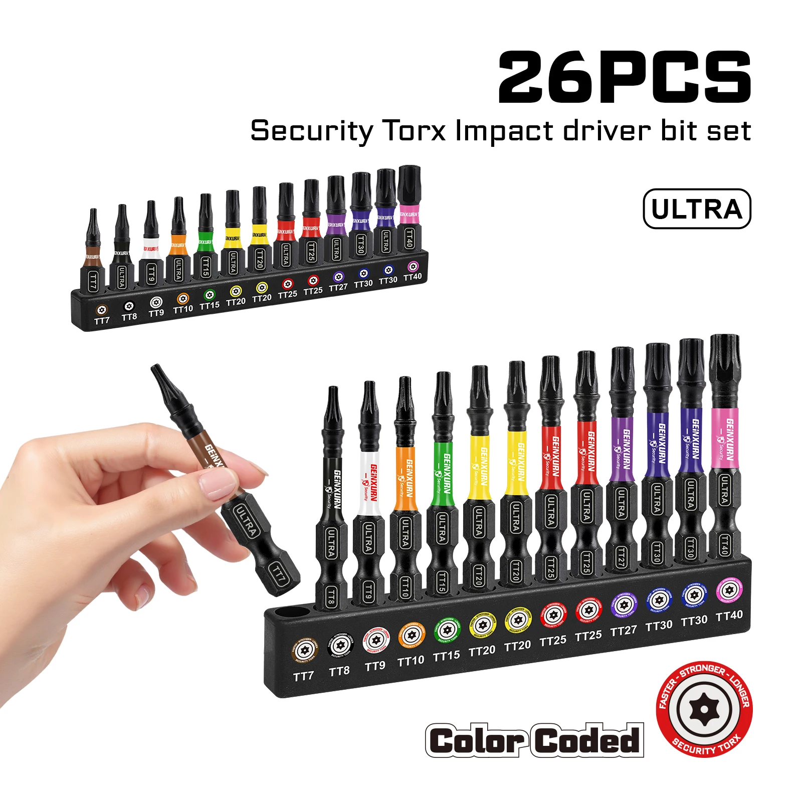 High-Strength Impact Driver Bit Set TT7–TT40 8 High-Strength Impact Driver Bit Set TT7–TT40 - Image 8