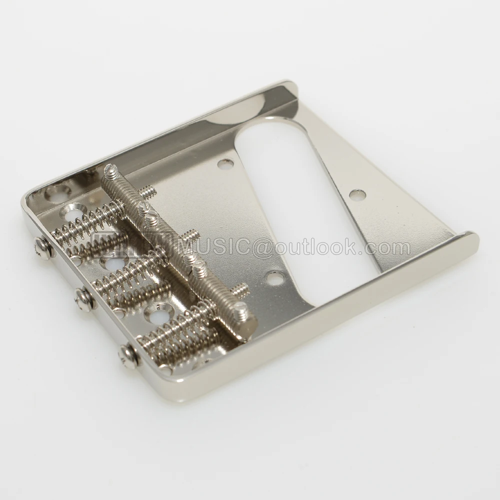 Nickel-Plated TL Guitar Bridge for Electric Guitars 2 Nickel-Plated TL Guitar Bridge for Electric Guitars - Image 2