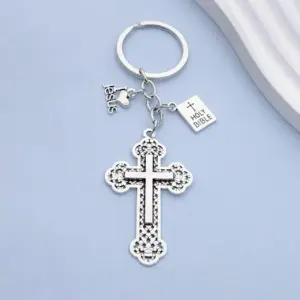 Vintage Stainless Steel Keychain with Charms 19 Sce16c3586dd34032b663934cea48a07bz