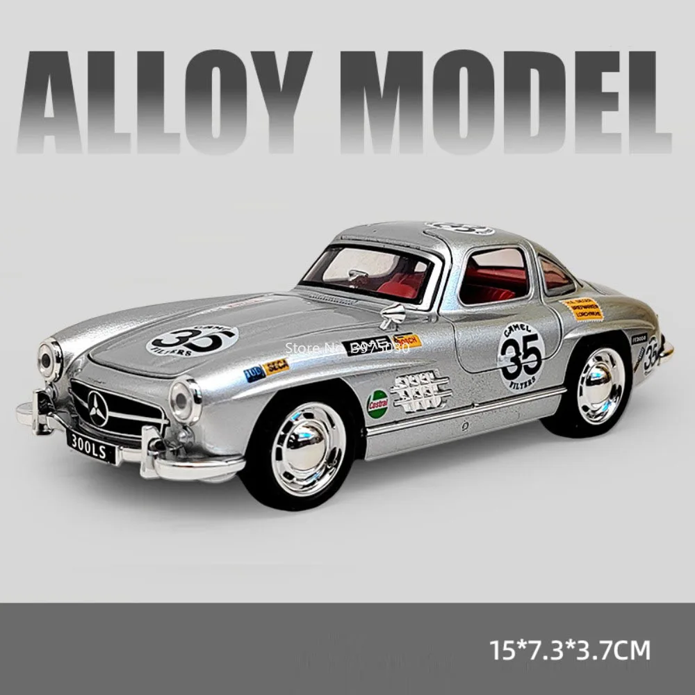 Vintage Silver Mercedes-Benz 300SL Diecast Model 8 Vintage Silver Mercedes-Benz 300SL Diecast Model - Image 8