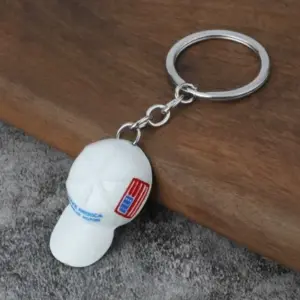 Red Men's Hip Hop Keychain with Baseball Cap Design 9 Sce4b1317068f4319bc3966afed577c7cX