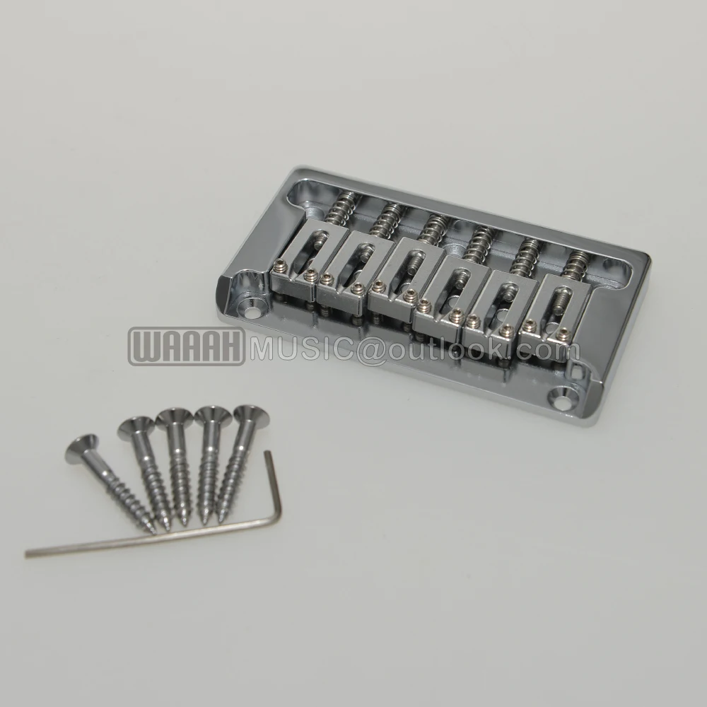 All-Brass Chrome Electric Guitar Bridge 6 All-Brass Chrome Electric Guitar Bridge - Image 6