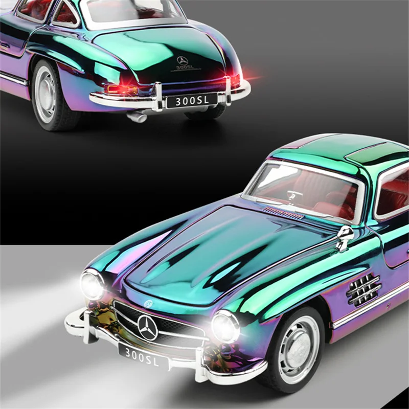 Mercedes-Benz 300SL 1:32 Diecast Model with Iridescent Finish 3 Mercedes-Benz 300SL 1:32 Diecast Model with Iridescent Finish - Image 3