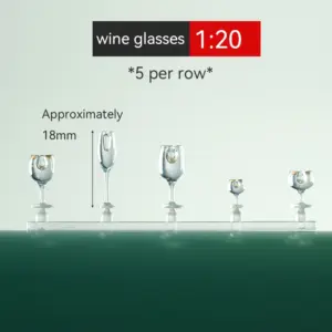 Miniature Clear Plastic Wine Glass Set for Models 14 Sce9a4a92030c4aad89626fd01c3e57acK