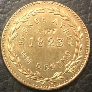 Vintage 1823 Buenos Aires Copper Coin Replica 5 Sced5632bd24346adabde2f598d0add58a