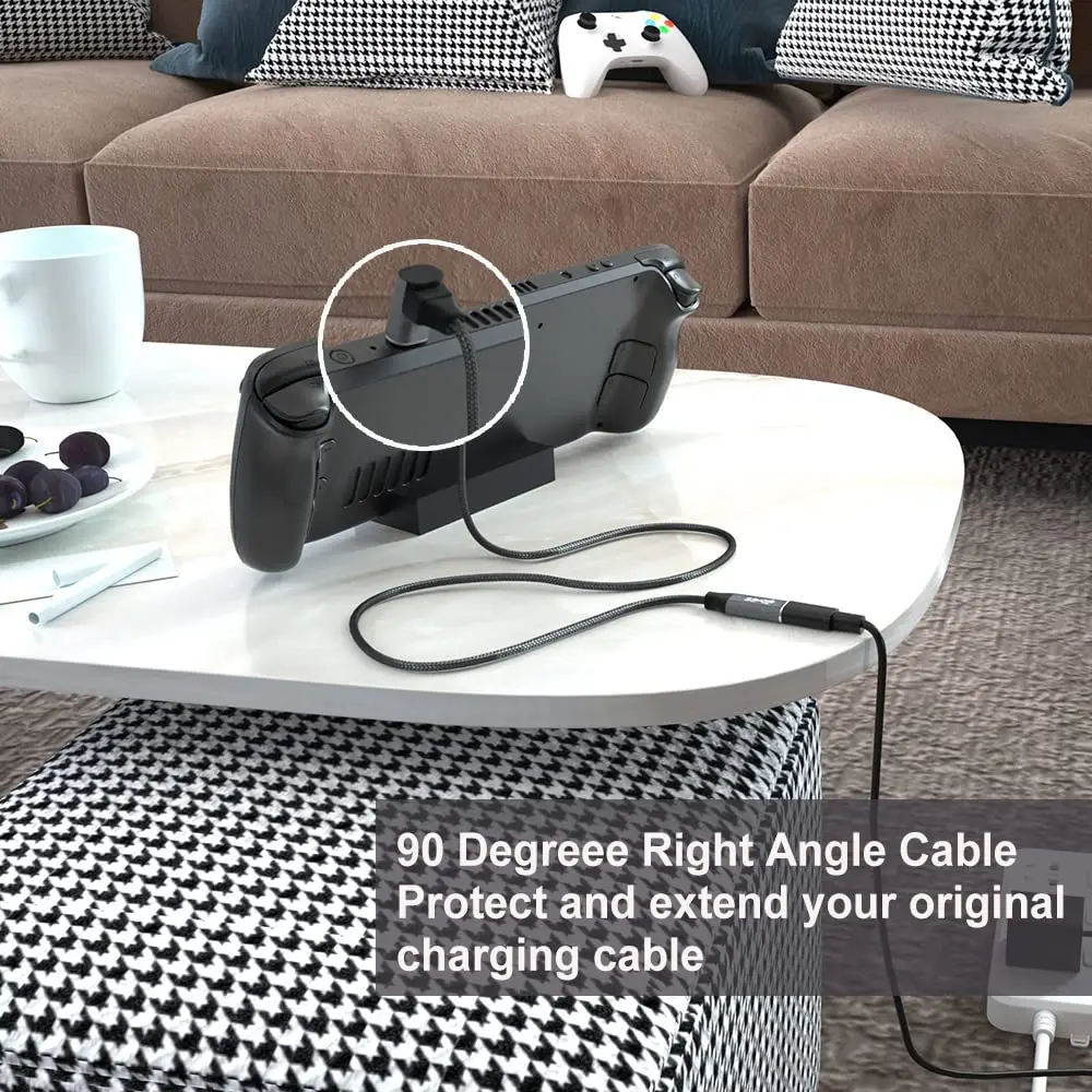 USB-C 90 Degree Extension Cable 1m for Devices 3 USB-C 90 Degree Extension Cable 1m for Devices - Image 3