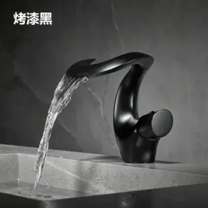 Waterfall Bathroom Faucet in Brushed Gun Grey 18 Scf3bdab895ce4678b761f36950899a89f